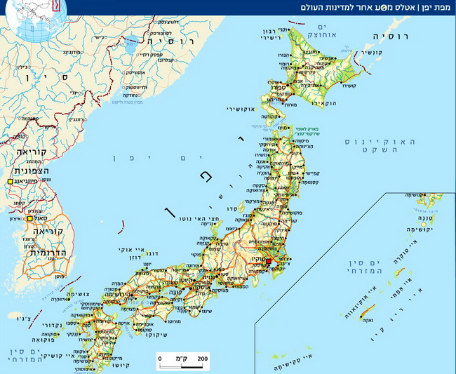 מפת יפן | גילי חסקין - מדריך טיולים